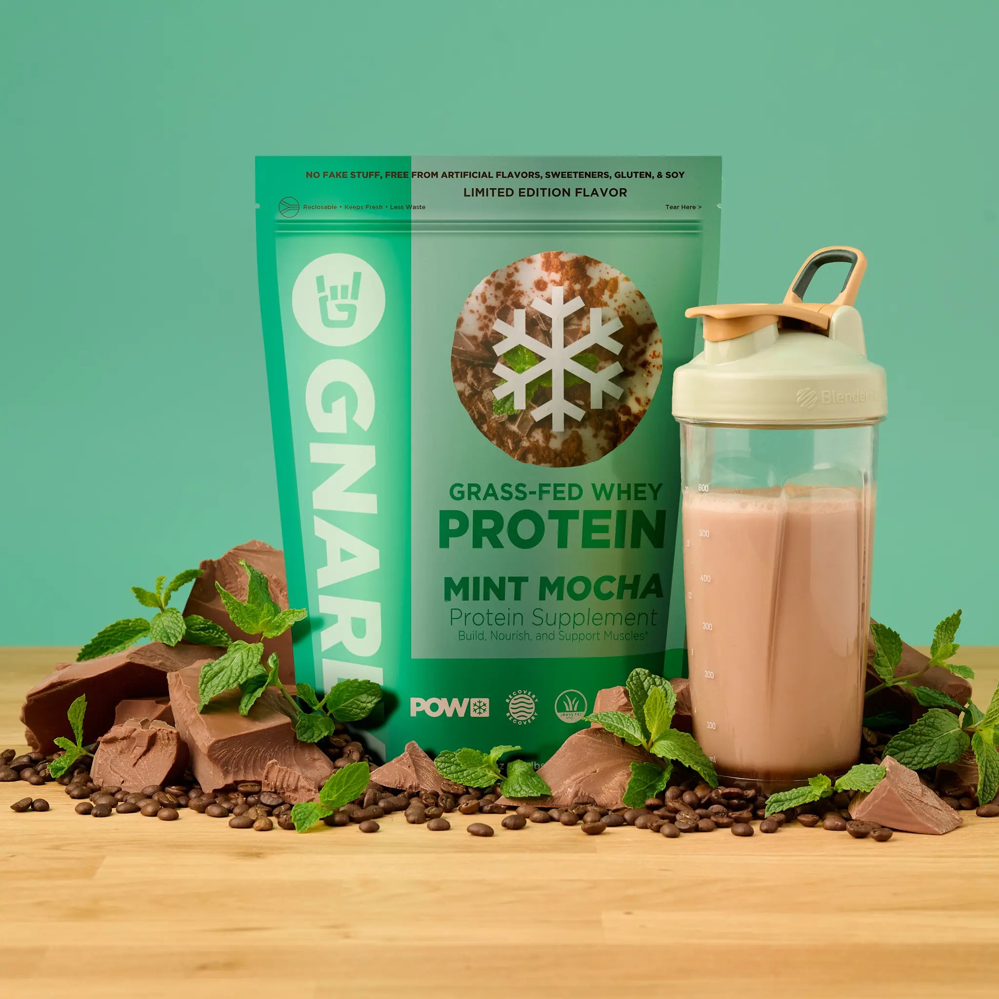 Protect Our Winters x Gnarly Mint Mocha Whey - Gnarly Nutrition