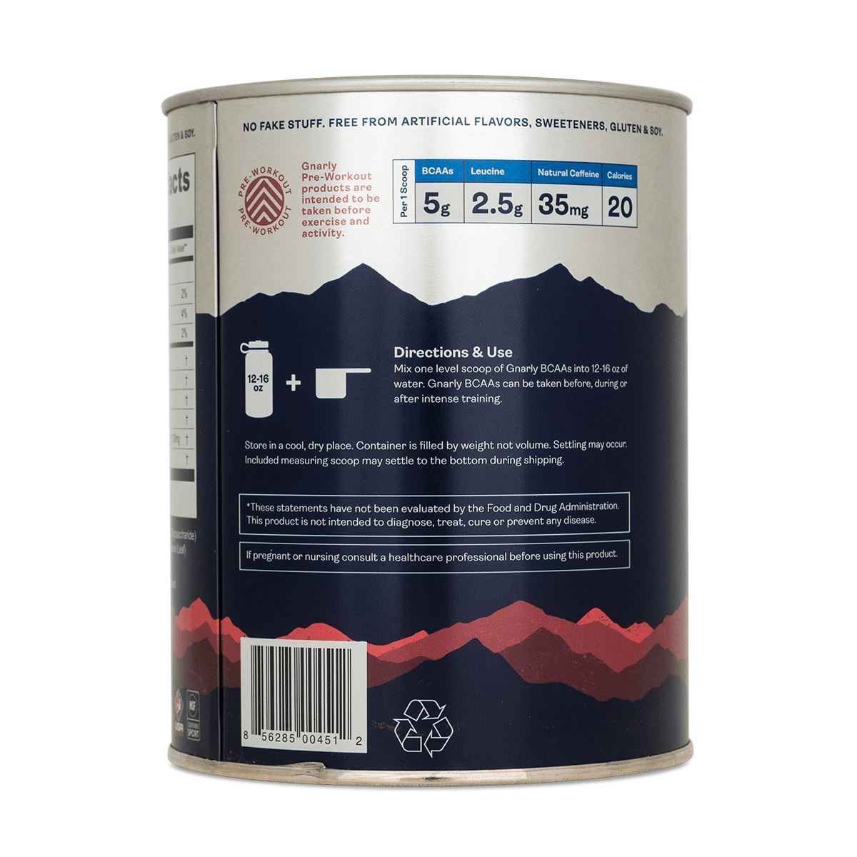 BCAA Vegan Berry Lemonade Back of Package