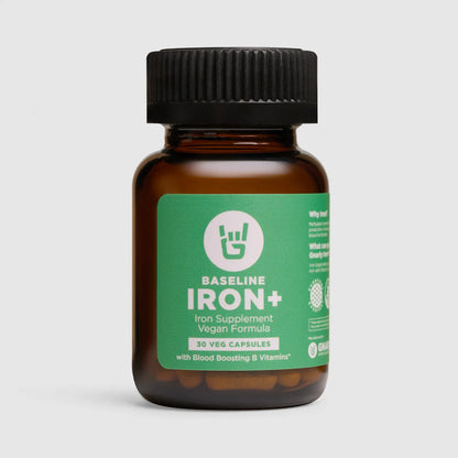 Gnarly Baseline Iron+ Vegan Supplement bottle