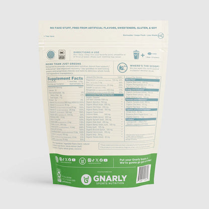 Gnarly Performance greens Nutrition information