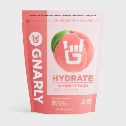 Gnarly Hydrate Peach electrolyte drink mix- Gnarly Nutrition