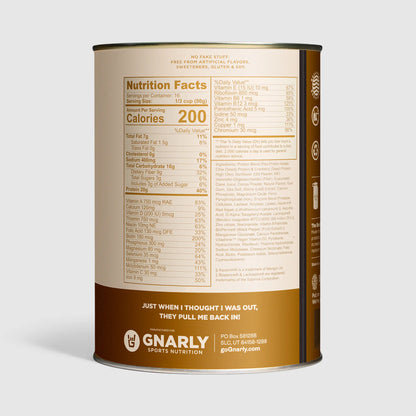 Gnarly Vegan Protein Powder tin nutrition facts
