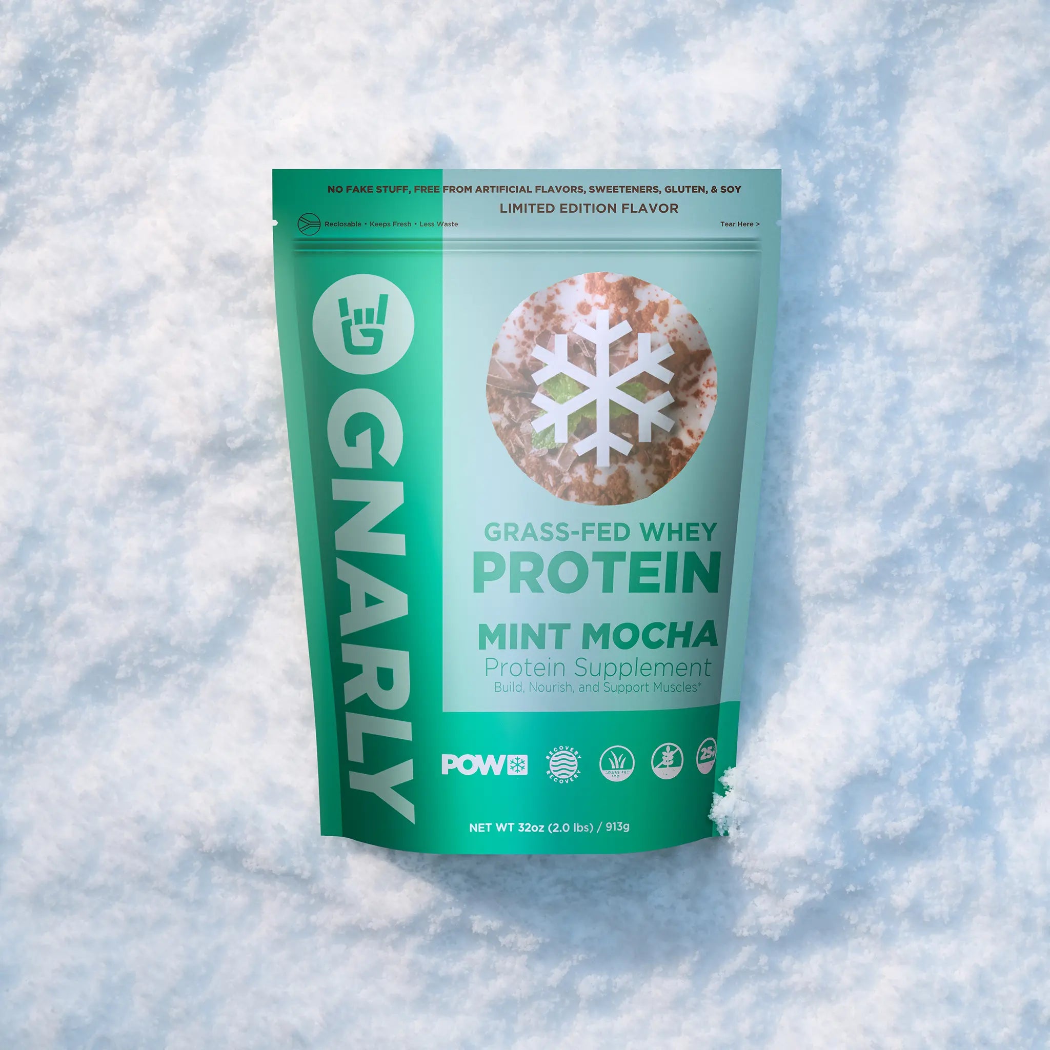 Protect Our Winters x Gnarly Mint Mocha Whey - Gnarly Nutrition