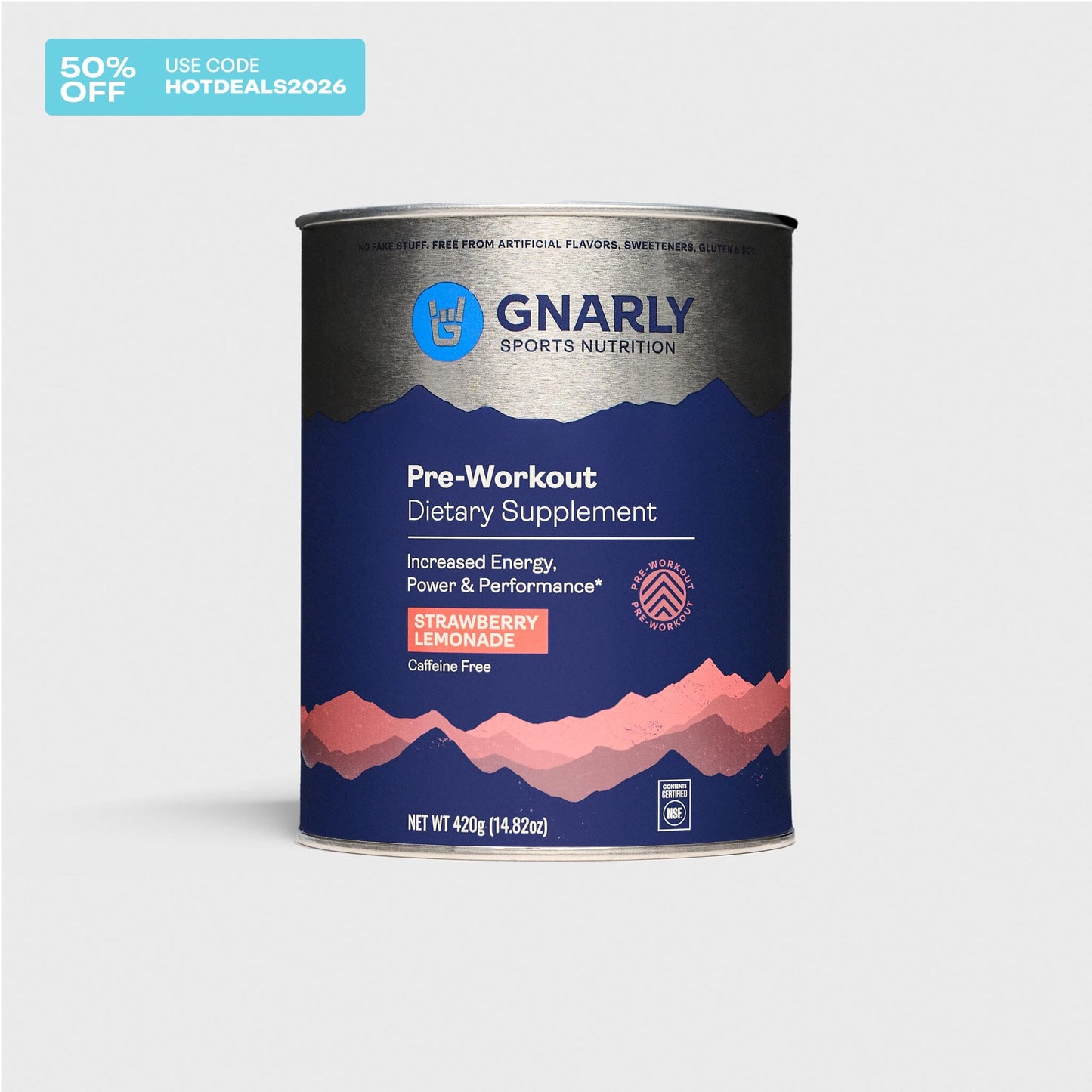 Gnarly strawberry lemonade Pre-Workout tin 