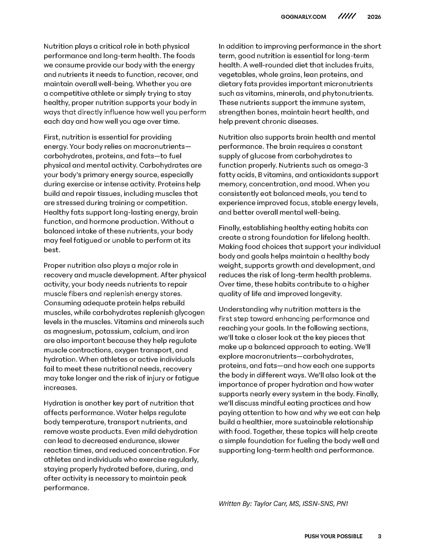 Nutrition Fundamentals Handbook